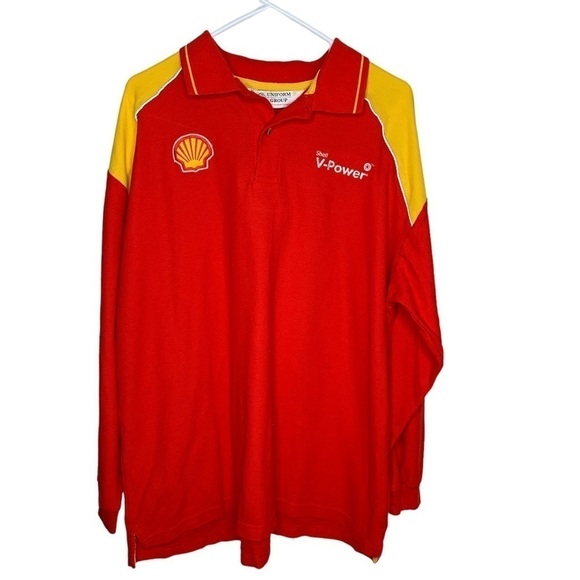 Uniform Group Direct Shell Long Sleeve Work Shirt size XL Red orange yellow - Picture 1 of 8